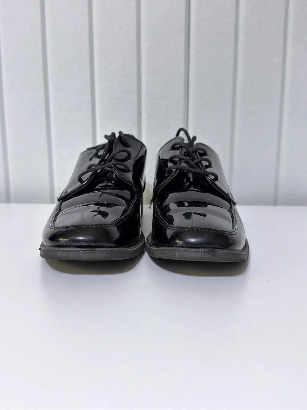 Josmo Black Patent Lace-Up Kids Dress Shoes